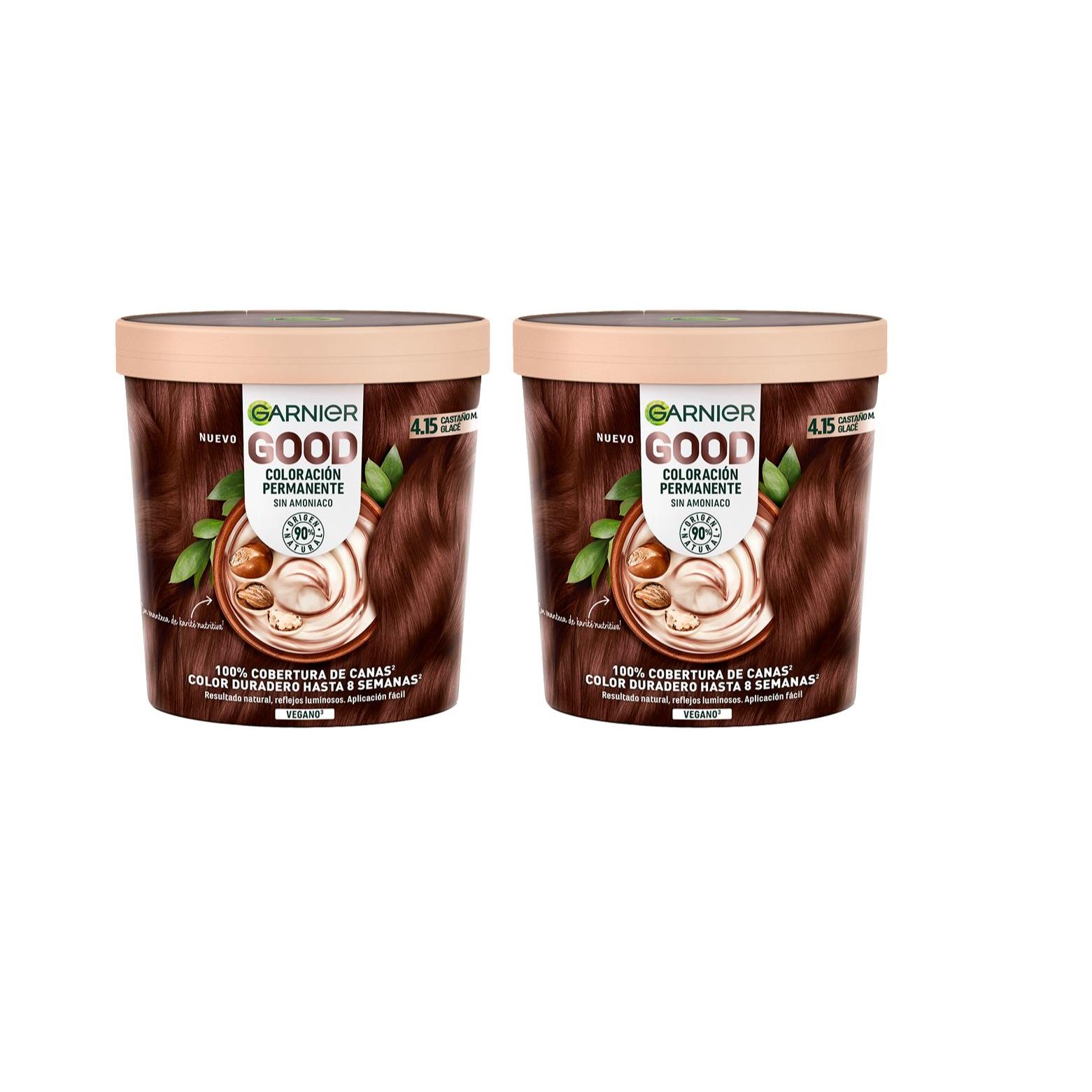GARNIER Duplo de GOOD Coloración Permanente Sin Amoniaco, 90% Origen Natural