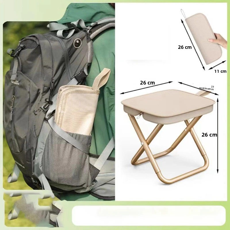 TK Pequeño Taburete Plegable Para Exteriores Estuche De Lápices Portátil Para Pesca Y Camping Asiento De Mano Para Viajes Y Ocio