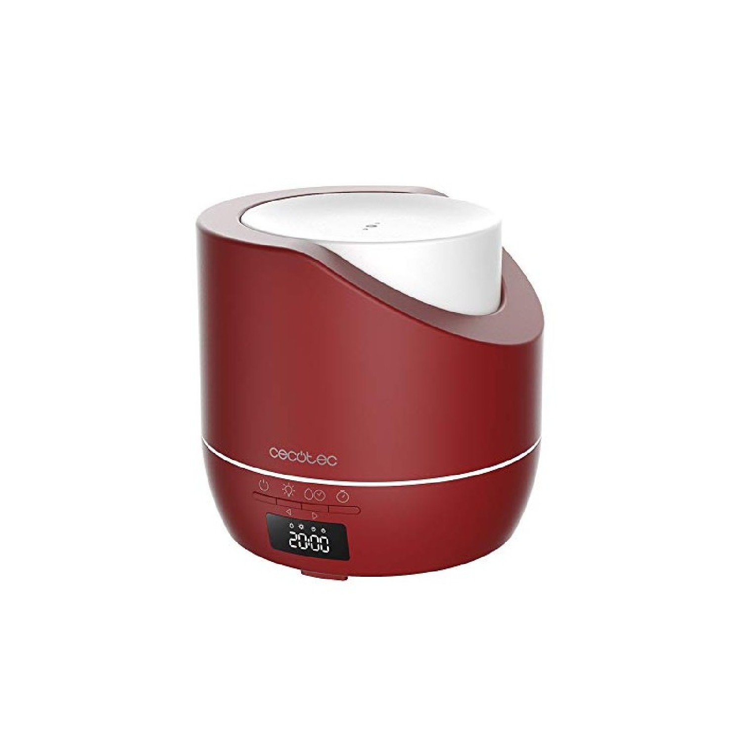 Cecotec Difusor de aroma PureAroma 500 Smart Garnet. Capacidad 500ml, Pantalla LED, Temporizador 12h, Despertador