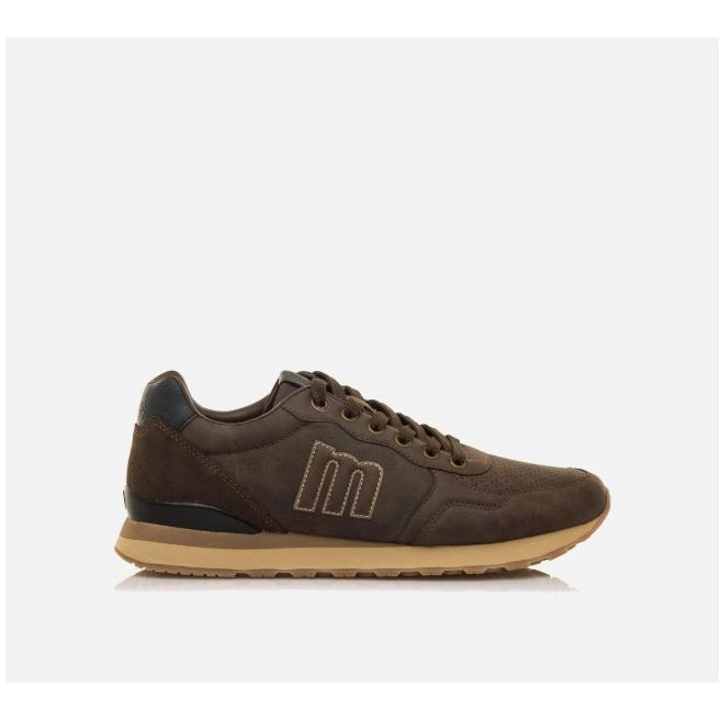 MUSTANG Deportiva de hombre Classic 84755 . Estilo casual en color marrón chocolate. Incluye paneles con diferentes acabados. Panel textura afelpada color marrón chocolate en la trasera. Según especificaciones fabricante Edin Chocolate/ Direct Chocolate