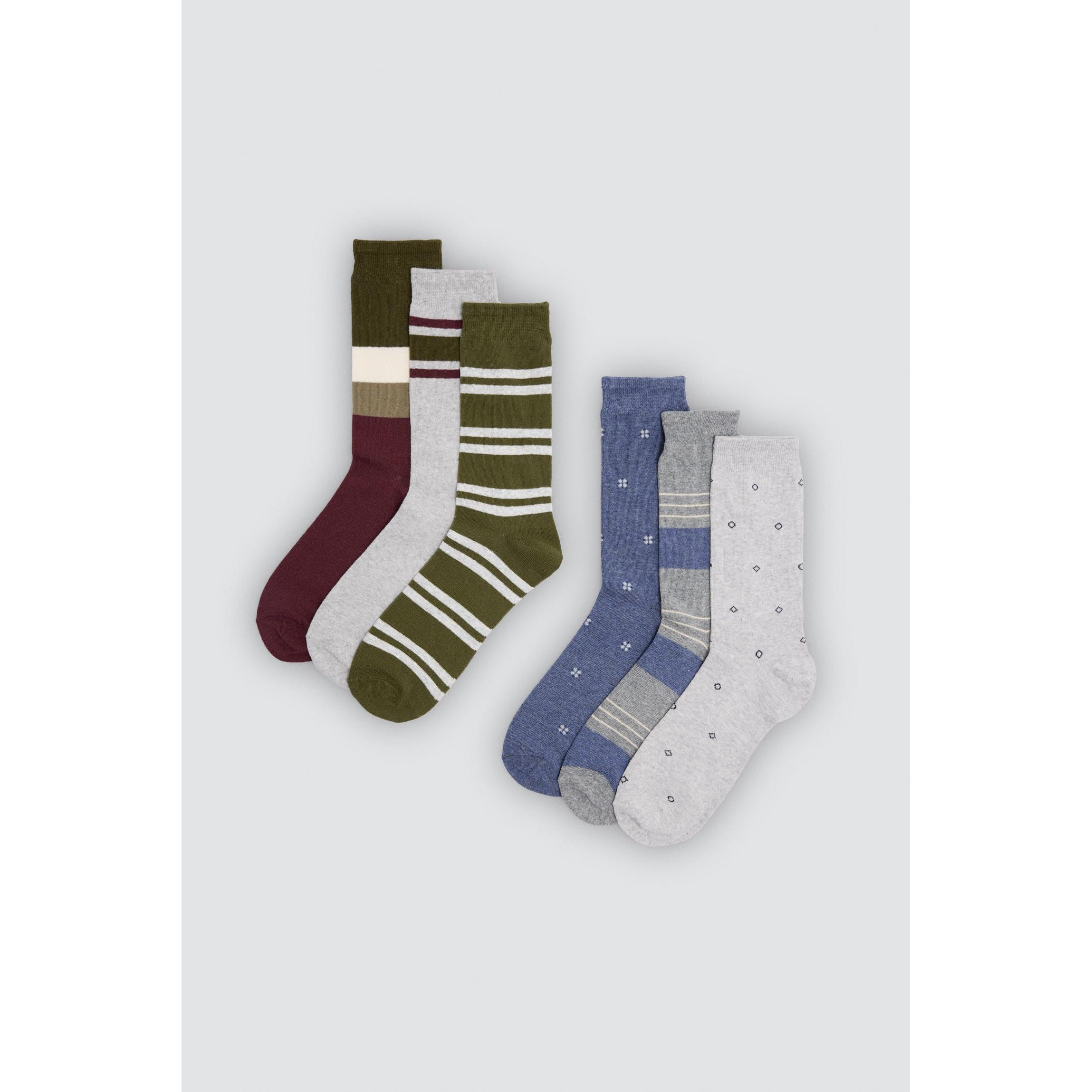 Ysabel Mora - Pack 6 calcetines estampado rayas y elementos geométricos