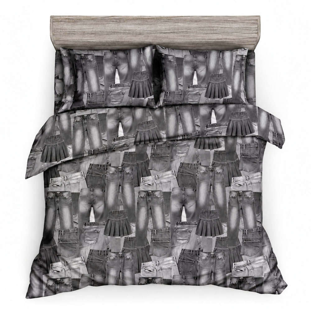 Juego de Funda Nórdica 4 Piezas con Diseño Floral, Incluye Funda de Edredón con Cremallera, Sábana Bajera Ajustable y 2 Fundas de Almohada, Juego de Cama Suave y Cómodo para Cama 135/150 cm