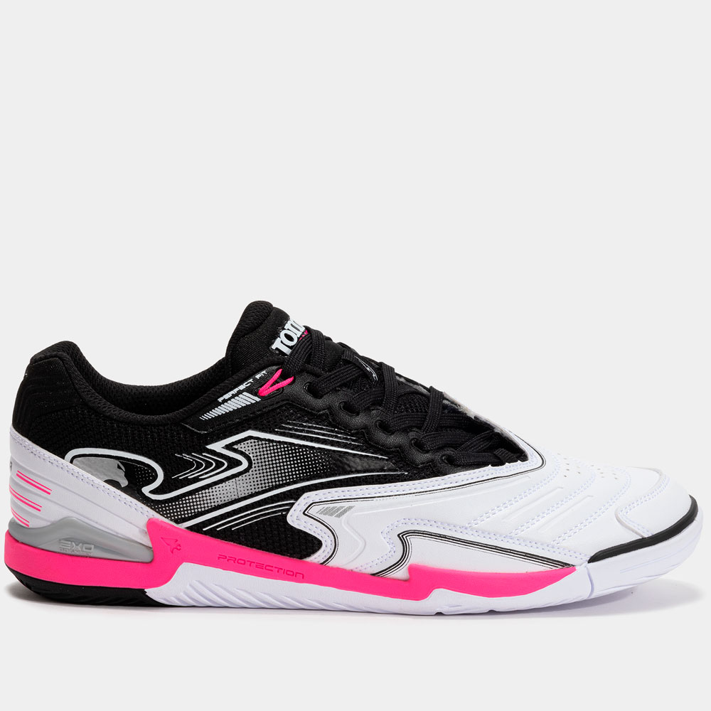 Zapatillas de Fútbol Sala Joma Cancha 2502 Blanco/Negro Interior - Comodidad, Durabilidad y Control - Modelo CANW2502IN