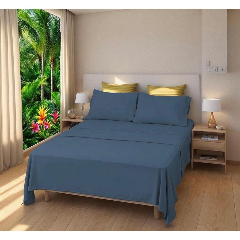 Juego de Sábanas 3 y 4 Piezas con Bajera, Encimera y Fundas de Almohada, Disponible para Camas de 90, 105, 135, 150 y 180 cm