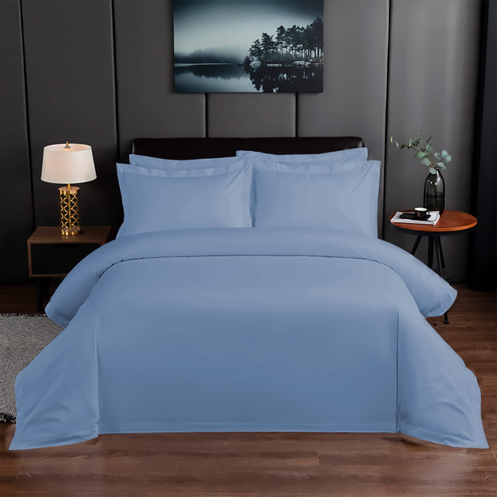 yibo Juego de Funda Nórdica 100% POLISTER Piezas para Cama 1 Funda Nórdico + Sabana Bajera + Funda DE Almohada