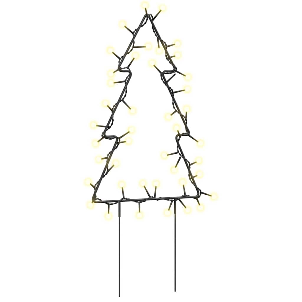 vidaXL Árbol de Navidad lde uces con estacas 3 uds 50 LED 30 cm