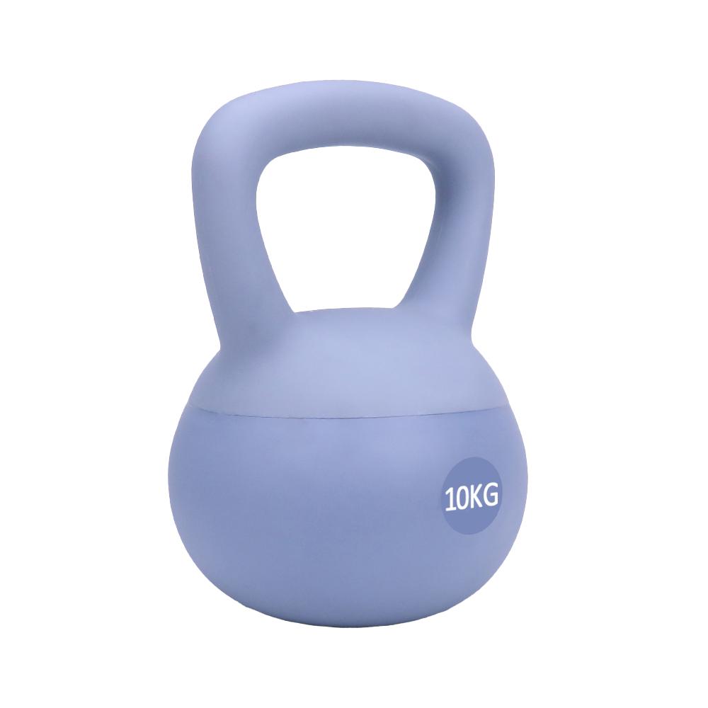 Hot Selling Home Fitness Pesa Rusa 2kg, 4kg, 6kg, 8kg, 10kg, 12kgTraining Gym Strength Floor Protect PVC iron sand Soft Kettlebell,Superficie de Caucho Blando Pesa