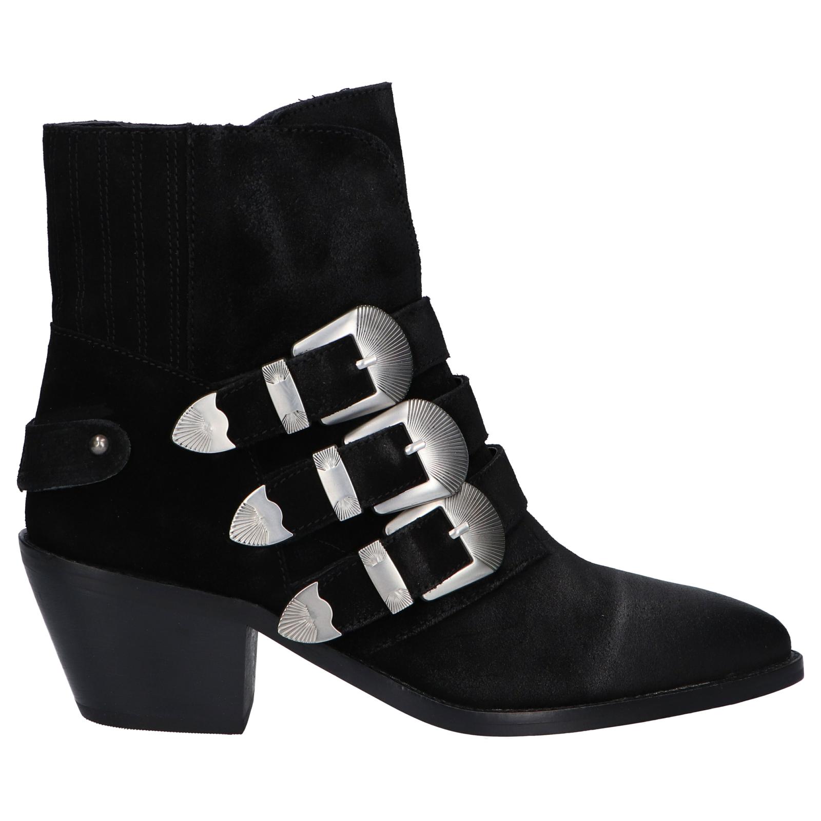 Women's ankle boots pepe jeans pls50392 western w buckle 999 black