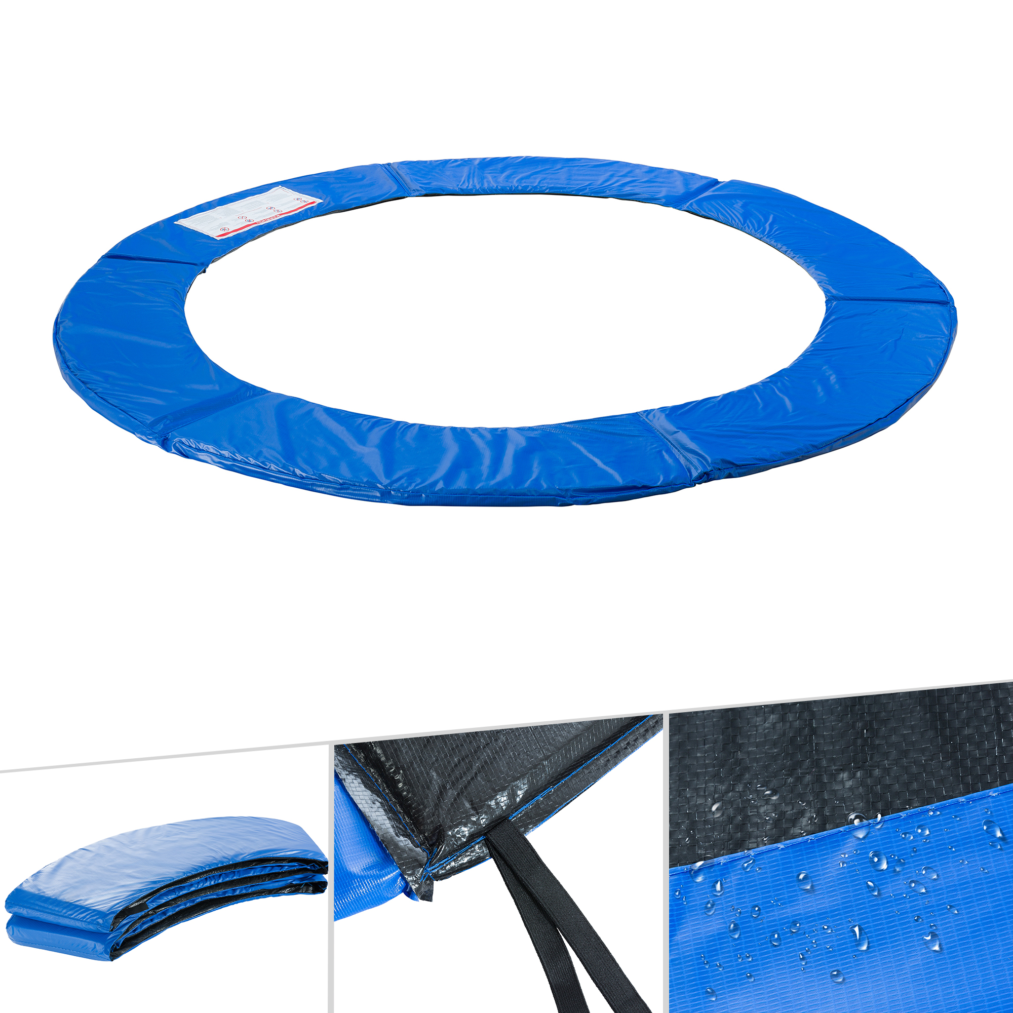 AREBOS Almohadillas De Seguridad Cojín Trampolín 427 cm Azul