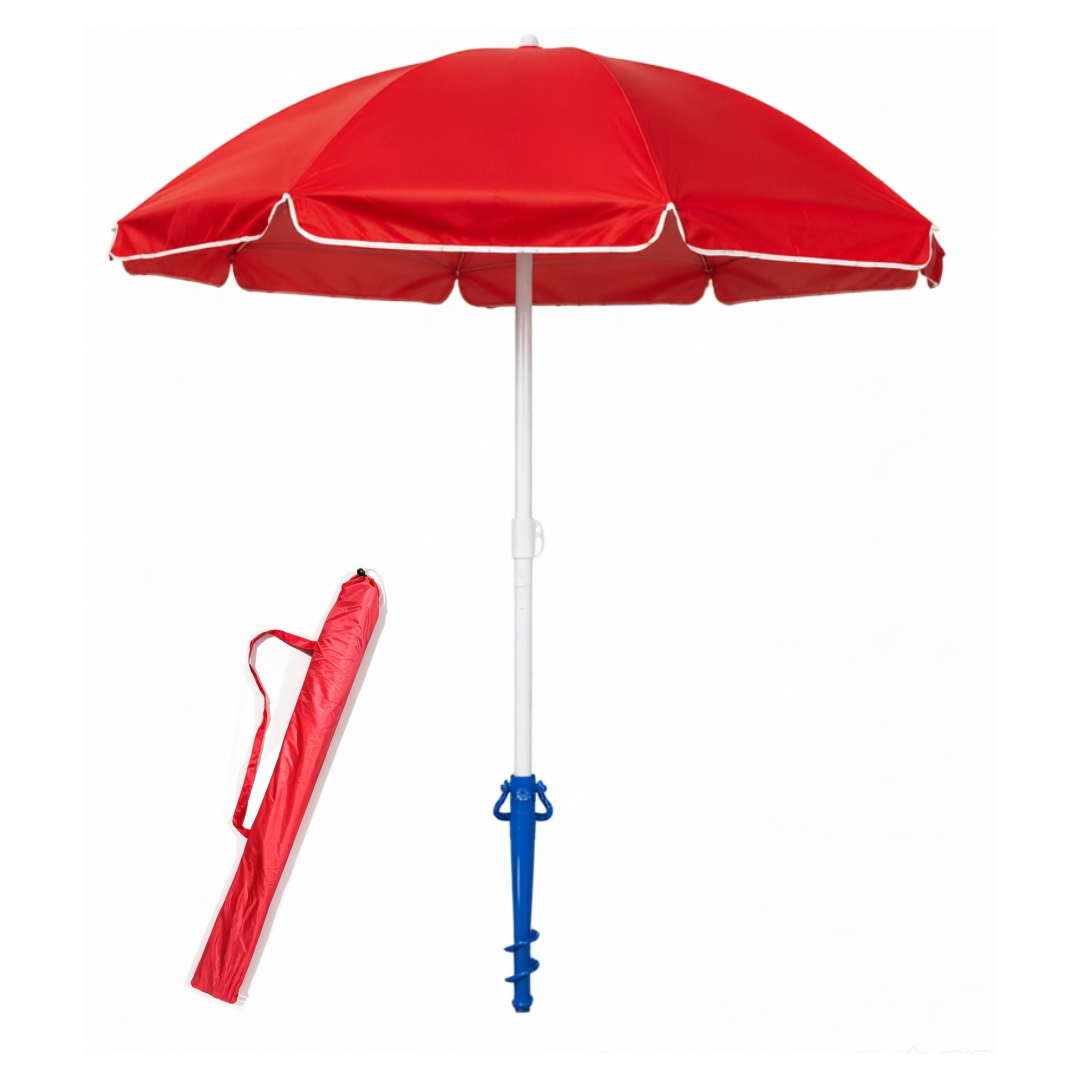Sombrilla Octagonal para Sol – Diseño a Rayas, Protección UV, Resistente al Viento, Disponible en 3 Tamaños y 4 Colores