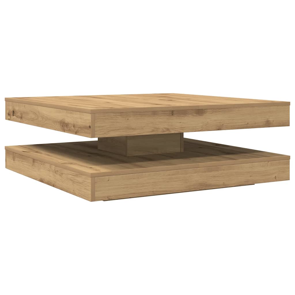 vidaXL Mesa de centro giratoria 360 grados 90x90x34,5 cm Multicolor