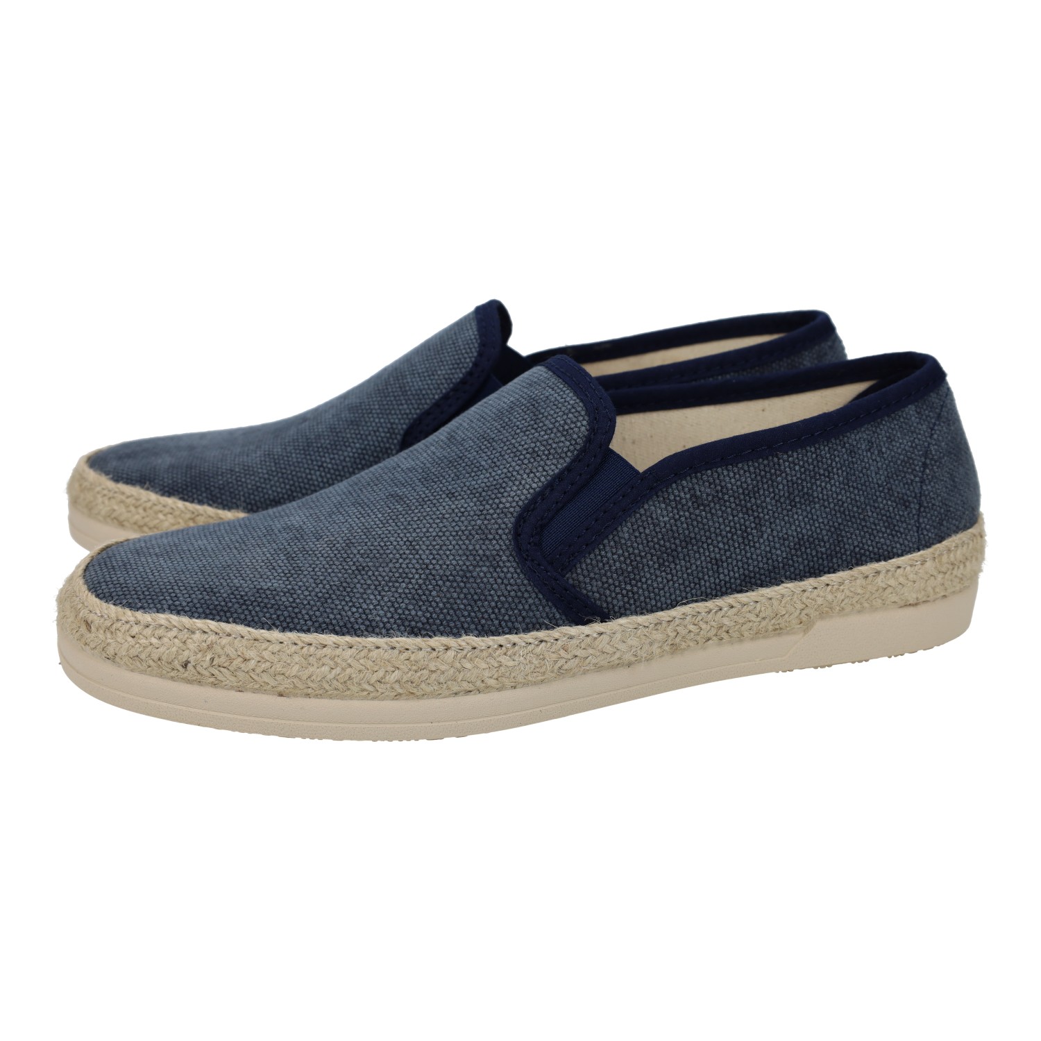Zapatillas marca DOCTOR CUTILLAS para hombre en color marino. Zapatillas de esparto para hombres, azul marino, zapatillas de verano para hombres, hechos en España