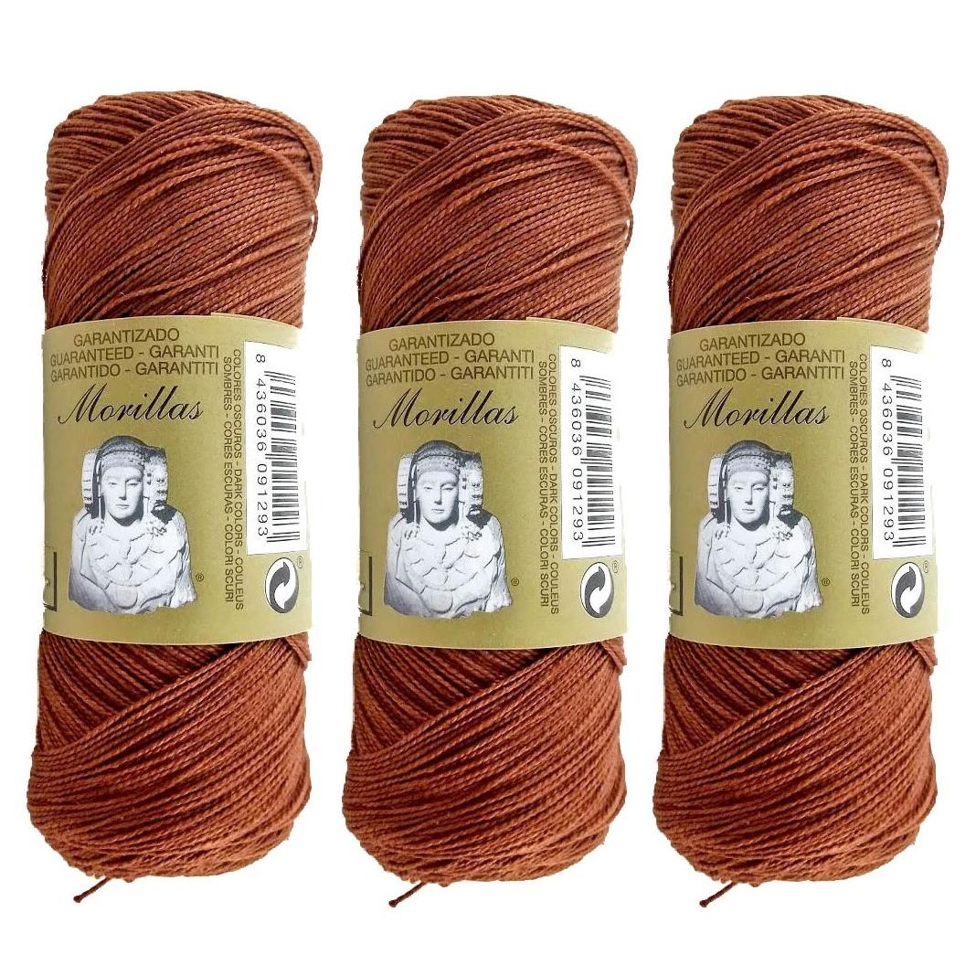 MORILLAS 3pcs Perlés en 5, 8 ó 12 a elegir - Hilo de Algodón para Ganchillo Hilado 100% Algodón para DIY y Tejer a Mano (1u*70 g), Enviado desde la fábrica en España