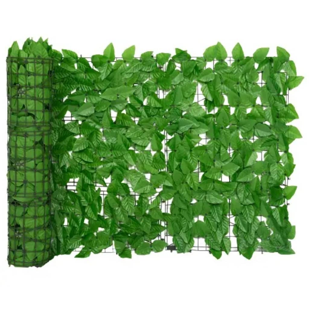 vidaXL Pantalla de balcón de hojas 200x75 cm Color Verde oscuro, Verde,