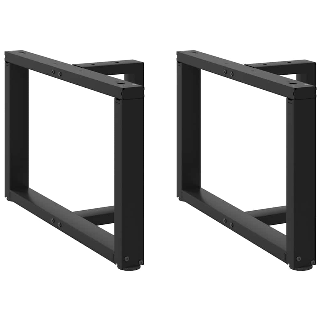 vidaXL Patas para mesa de centro en forma de T (2 unidades) 60 x 25 x (42-43) cm, acero