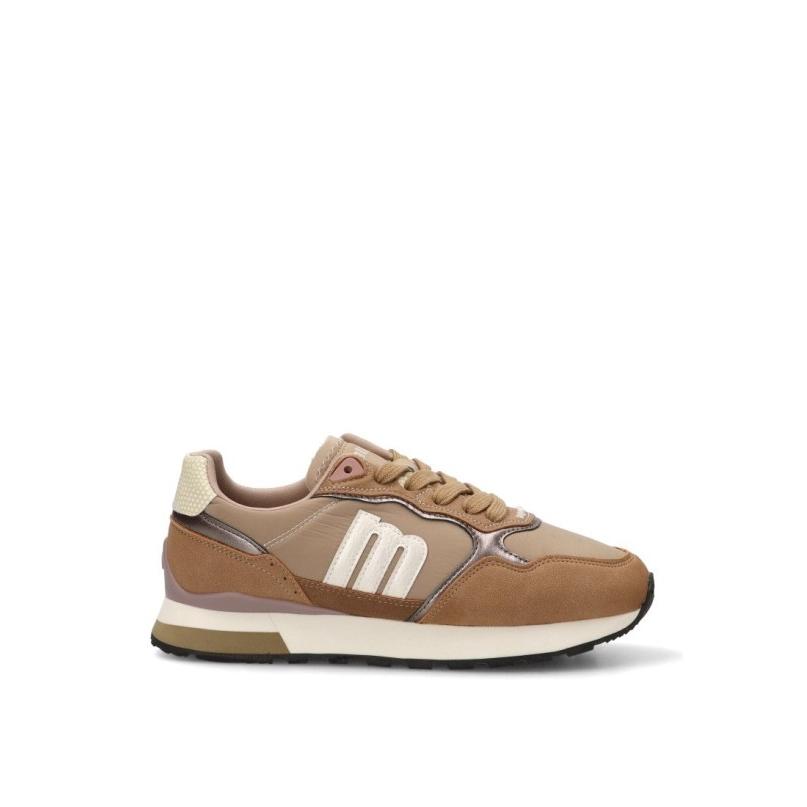 Zapatillas Casual Mustang - Mujer - Suela Plana - Modelo 60113 - Color Beige