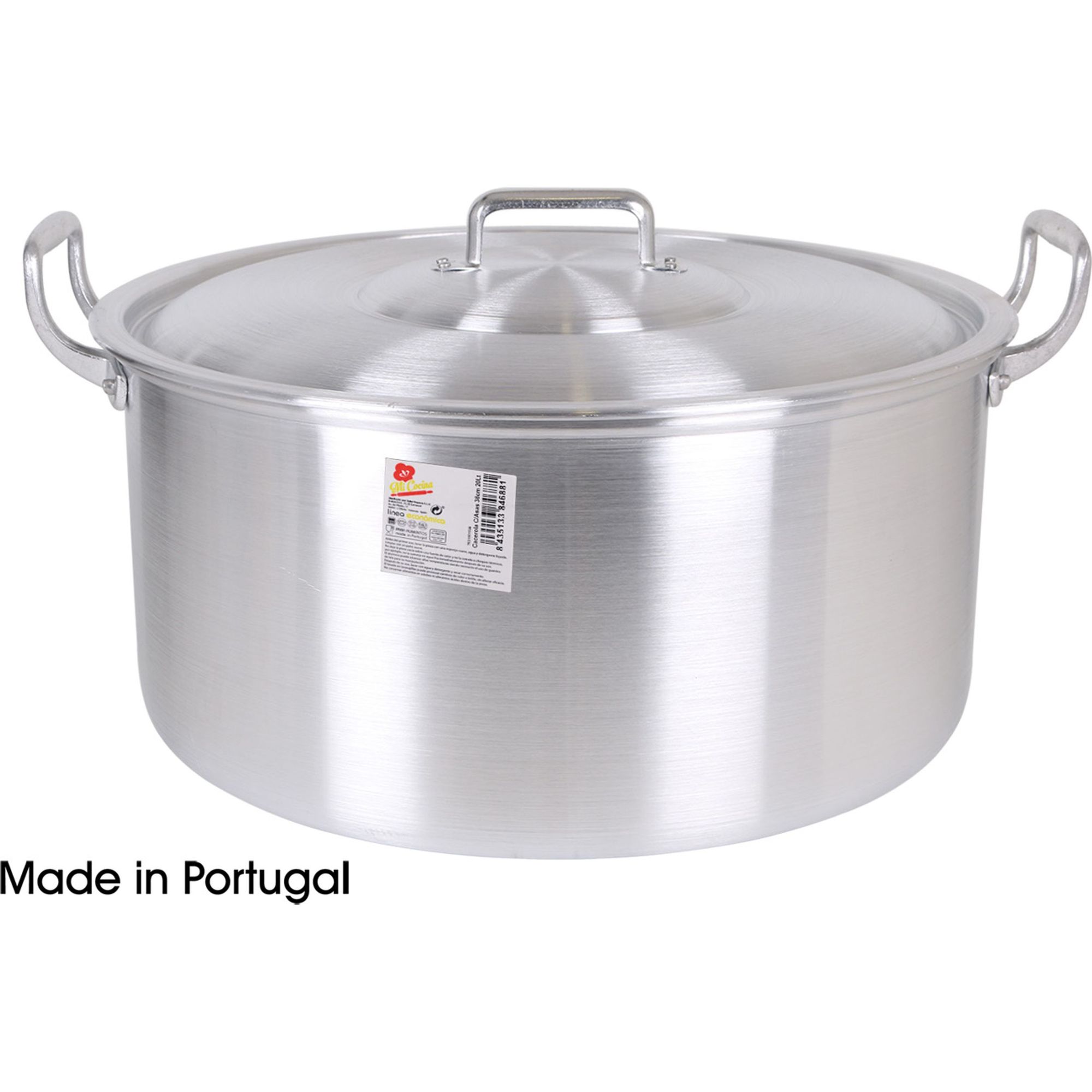 VR - Cacerola con Asas Aluminio 38CM - Cacerola de Aluminio Resistente y Ligera - Cacerola de Aluminio para una Distribución Uniforme del Calor - Cacerola de Aluminio Antiadherente para una Cocción Sin Problemas - Cacerola de Aluminio Versátil