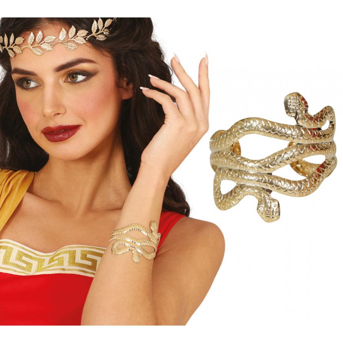 Guirca Brazalete de Serpiente metálico adulta