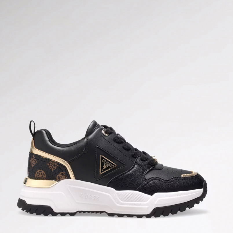 Guess..  Zapatillas de puntera redonda FLFHEL ELE12-BLACK , para Mujer