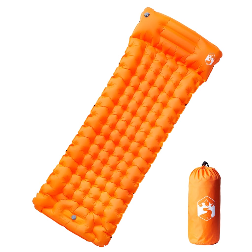 vidaXL Colchón de Camping Autoinflable con Almohada 1 Persona de Aire Color Azul marino, Azul, Gris y mas