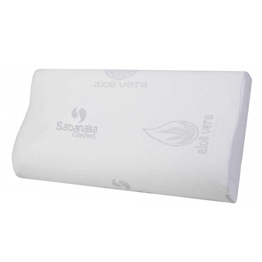 SABANALIA - Almohada Cervical Viscoelástica Aloe Vera (Disponible en varias medidas)