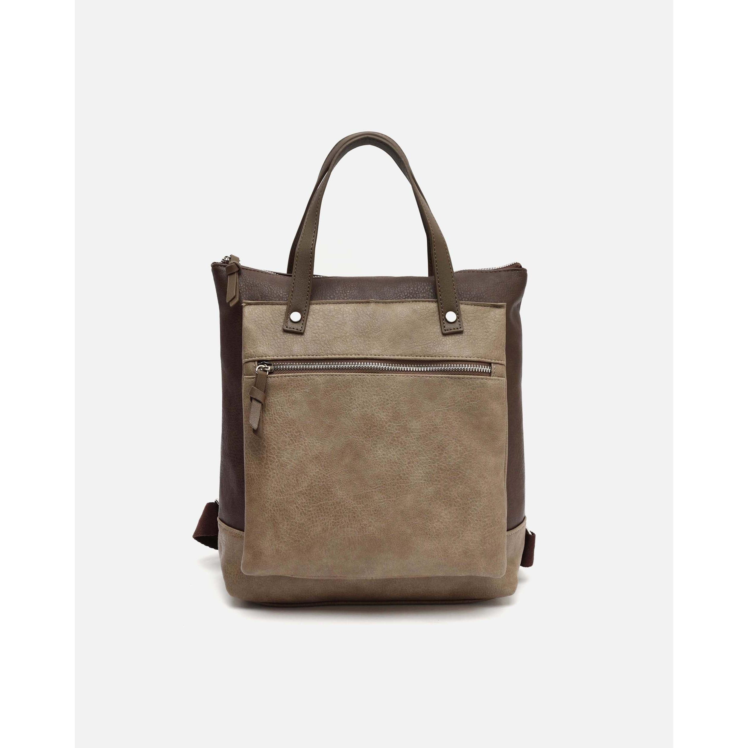 Mochila Marrón FIDEL: Estilo y Funcionalidad en 100% Poliuretano, Ideal para Viajes o Trabajo, Diseño Elegante con Amplio Espacio de Almacenamiento 32x11x30 cm