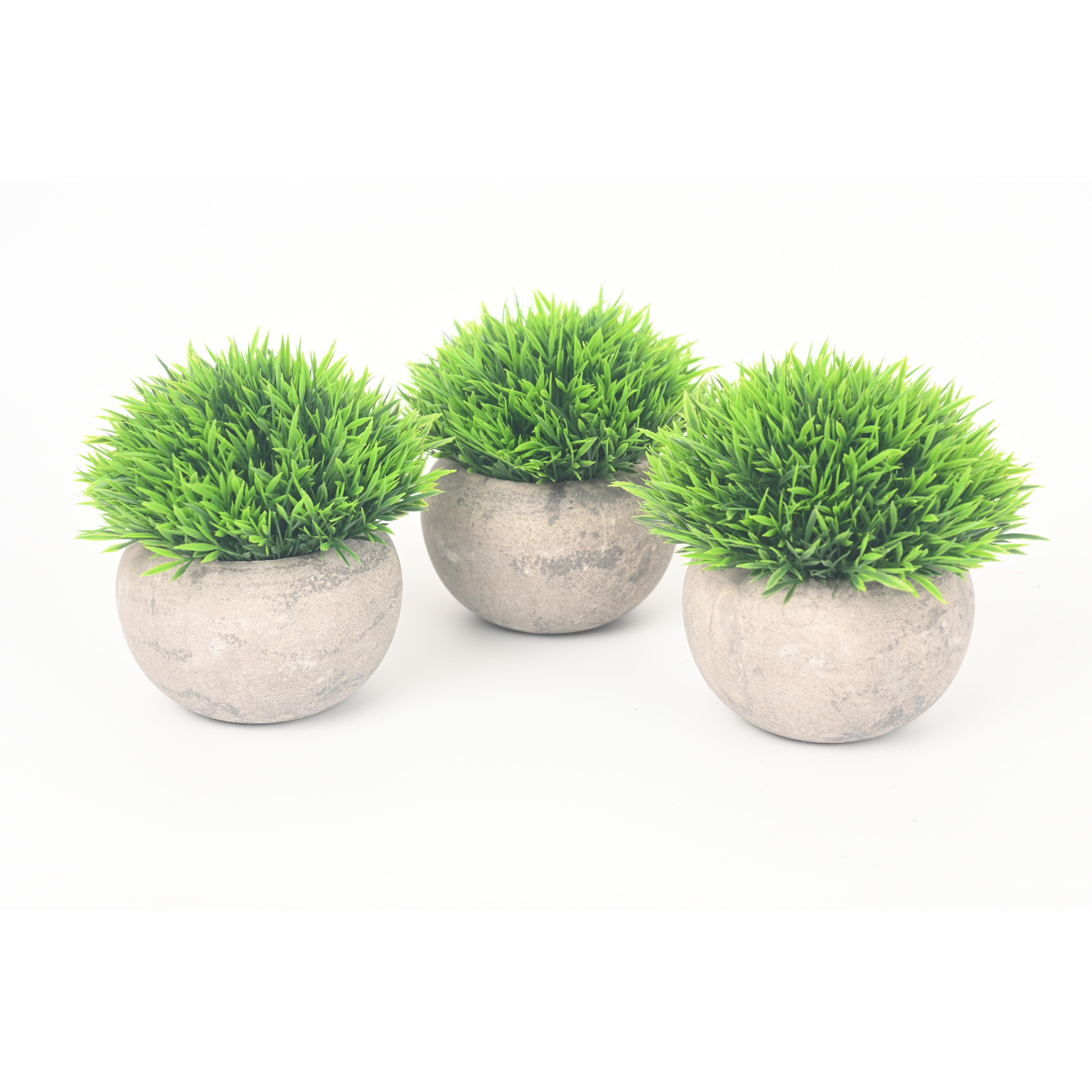 Poenia Arte Floral - Planta Bonsai Artificial en Maceta 13cm - Pack de 3 - REF 630600 - Decoración Realista