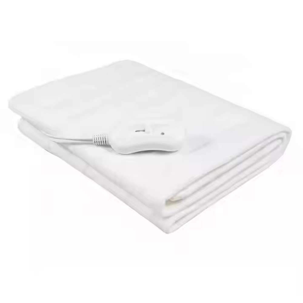 Kmt Style - Manta eléctrica 60 W para cama individual, regulable en 2 niveles, diseño compacto 150x80 cm ideal para alivio muscular