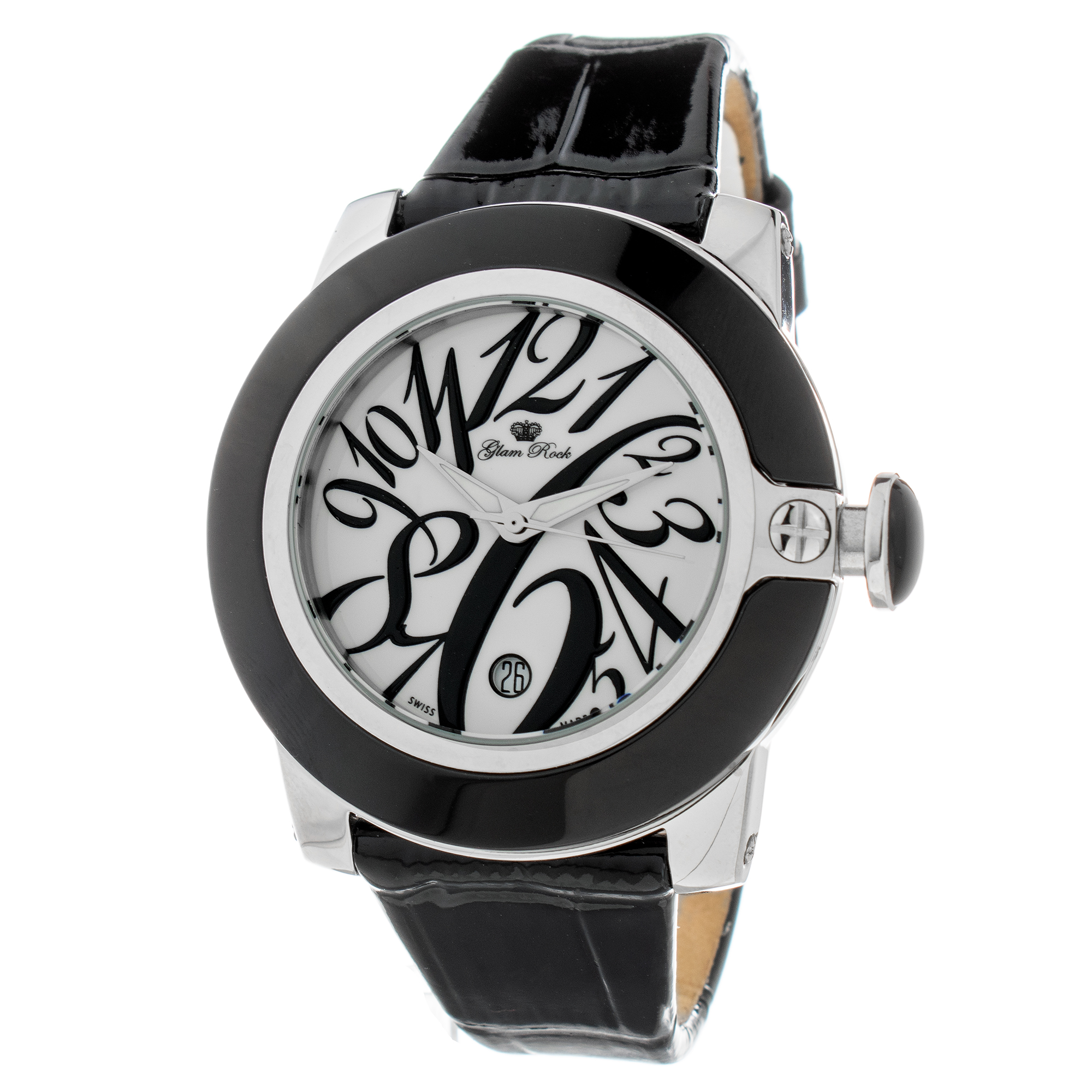Glam Rock Reloj Mujer Analogico Cuarzo ronda swiss made con Correa de Cuero GR32083