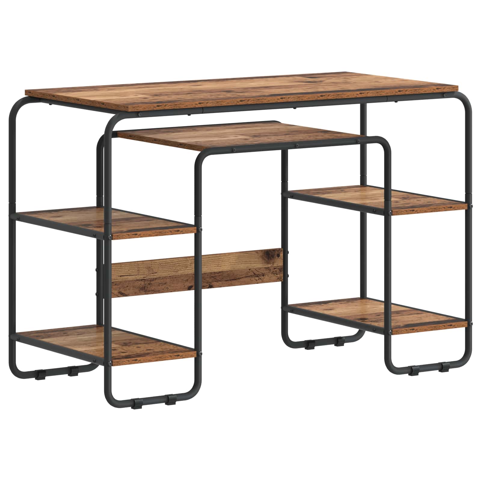 vidaXL Escritorio con almacenamiento 113.5 x 52 x 75.5 cm Multicolor