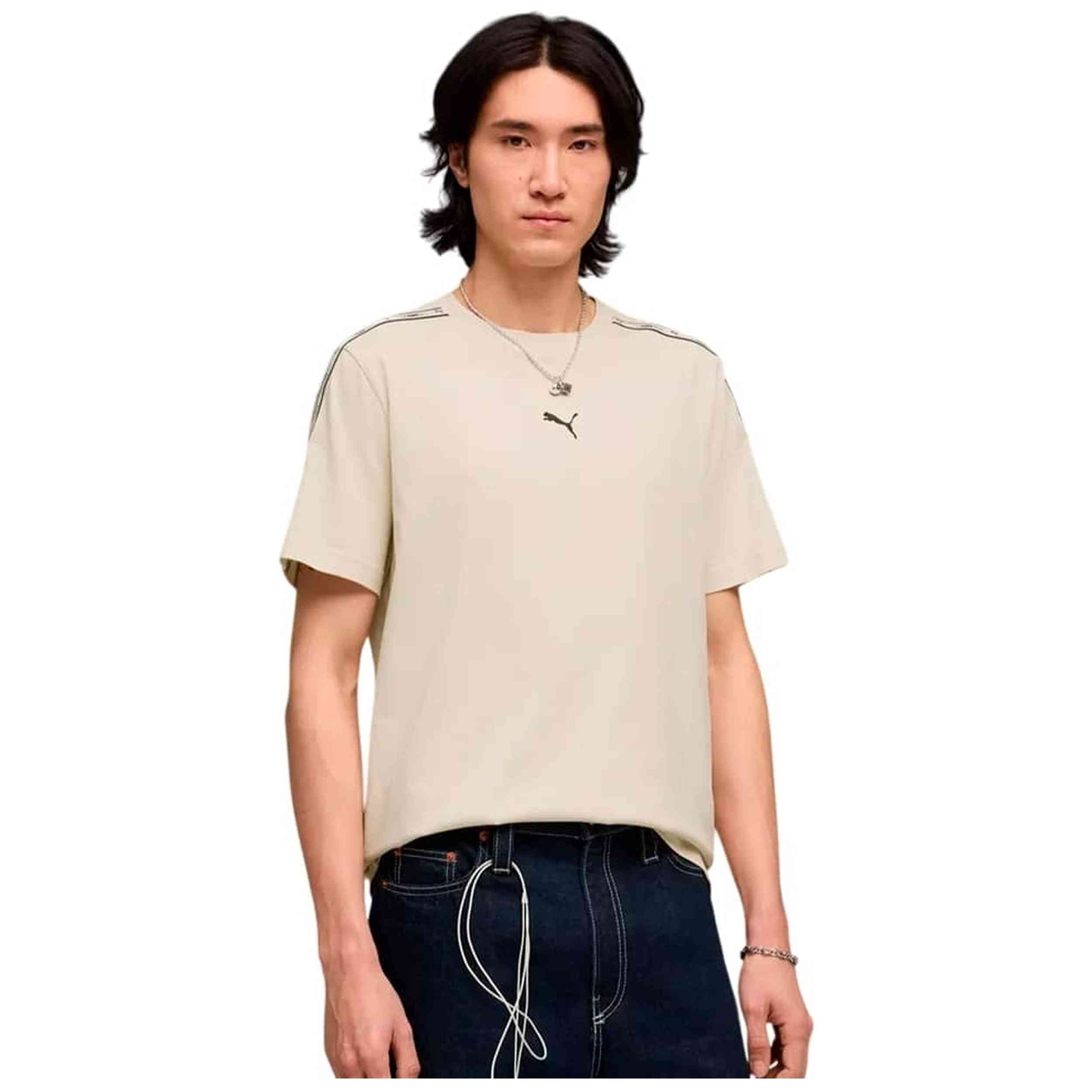 Camiseta De Manga Corta Puma modelo 691693-87 para Hombre en color Beige