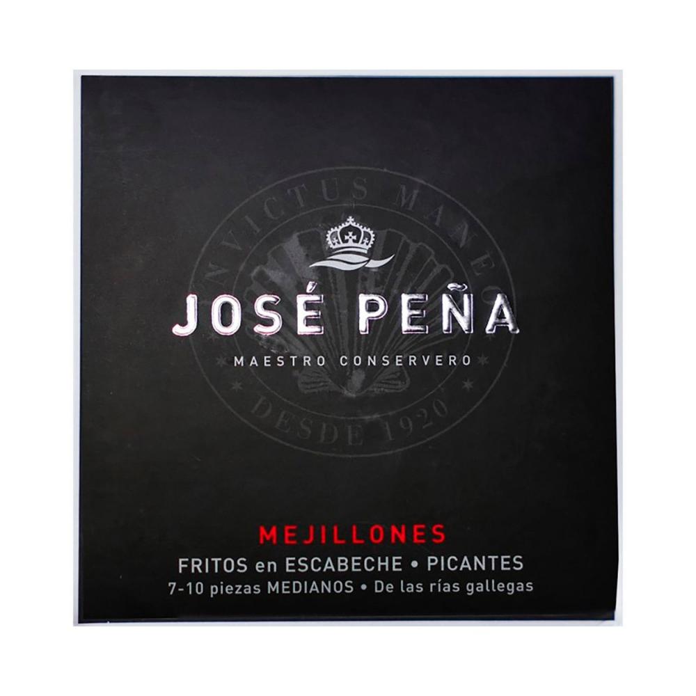 Mejillones Jose Peña Fritos Escabeche 7/10 Medianos Picantes Premium 110gr España 110 cl. º