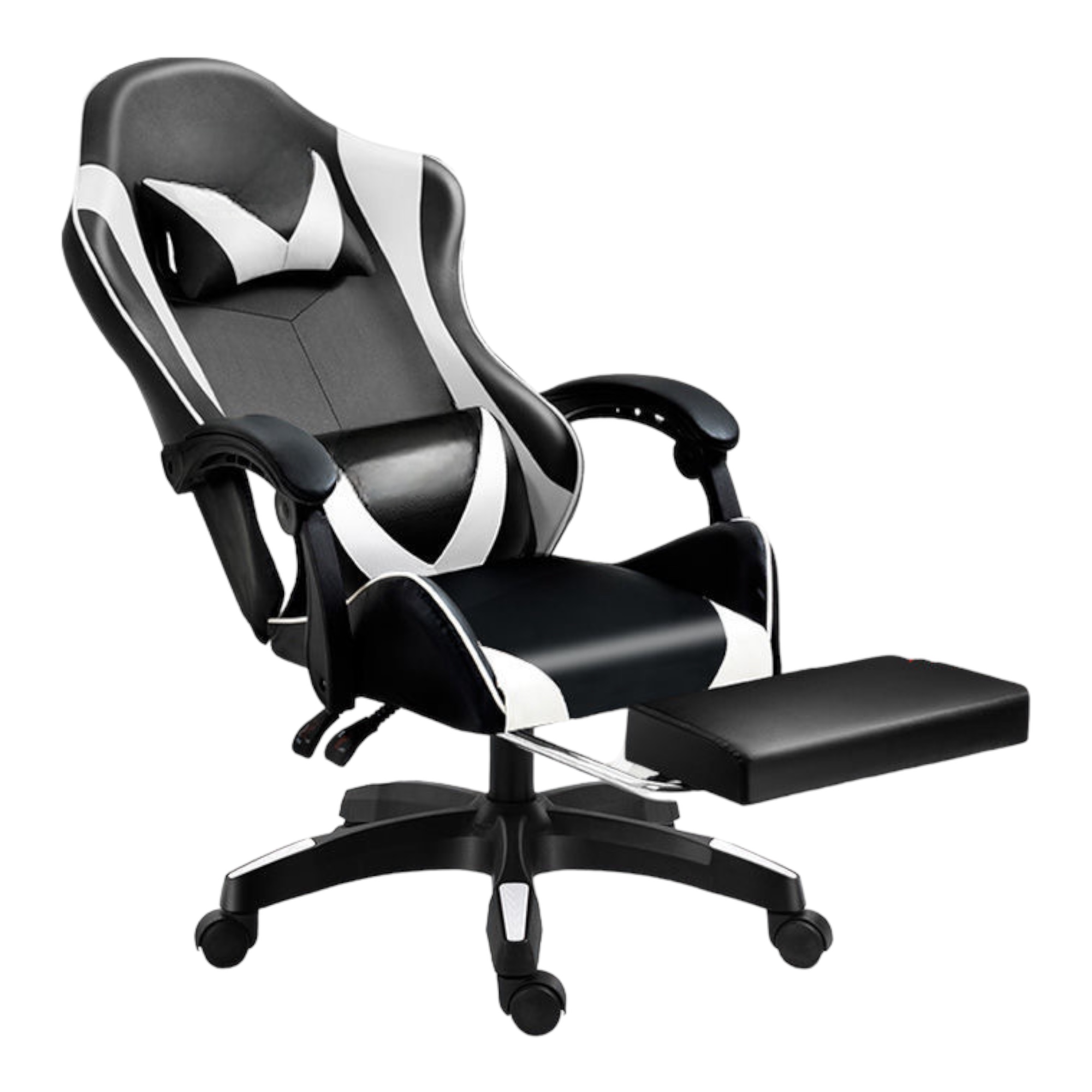 Silla Gaming para Escritorio, Oficina y Juegos Online Giratoria. Silla Cómoda de Altura Ajustable para Gaming ergonómica, de piel sintética.Silla racing de gaming videojuegos y de oficina. Es ergonómica y con diseño moderno. (S001 7490 8490 )