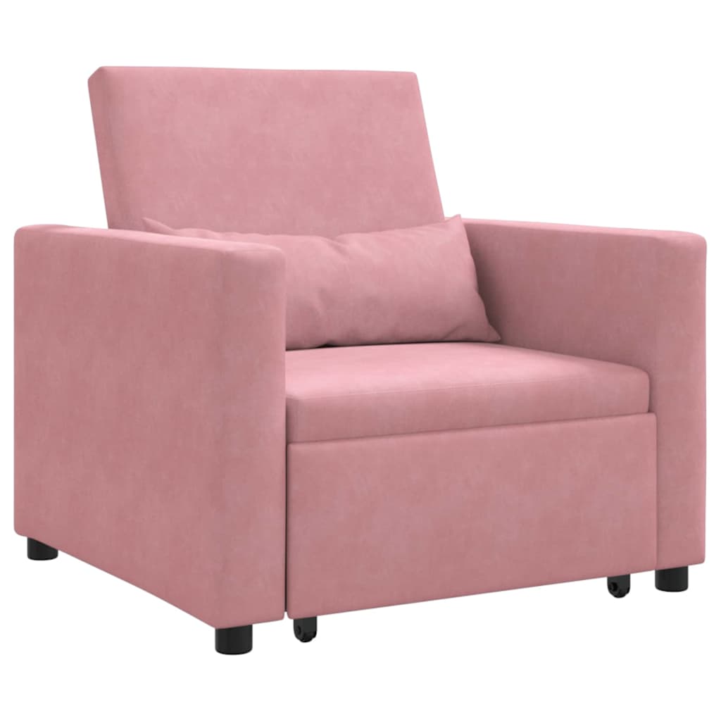 vidaXL Cama Sofá Desplegable Individual Terciopelo Multicolor