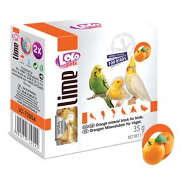 Lolo Pets - Bloco Mineral Laranja p/Passaros - 190g