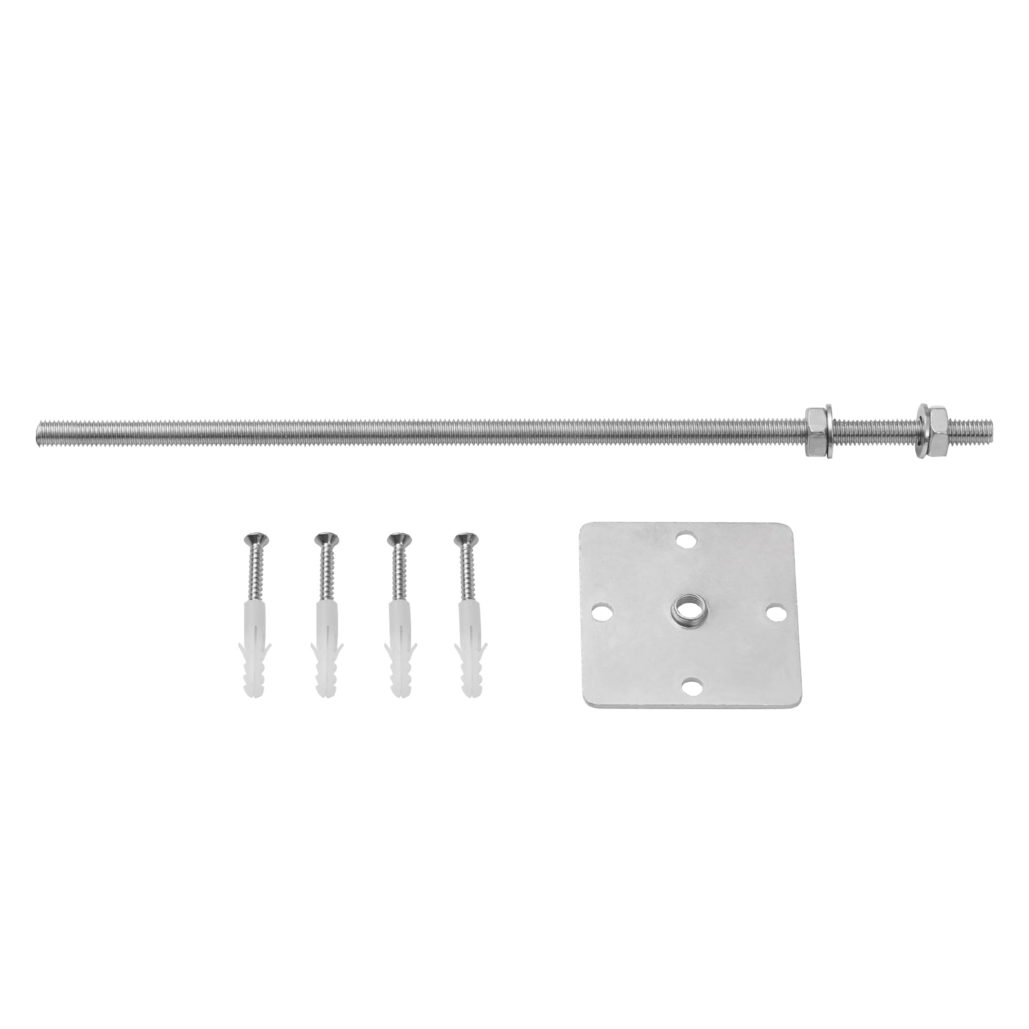 Tornillo Fijación Manguito Inodoro Compacto Dual L.270 mm | Kit de Sujeción WC con Placa Inox y Tacos | Accesorio Universal para Inodoro | TECNOAGUA T-125
