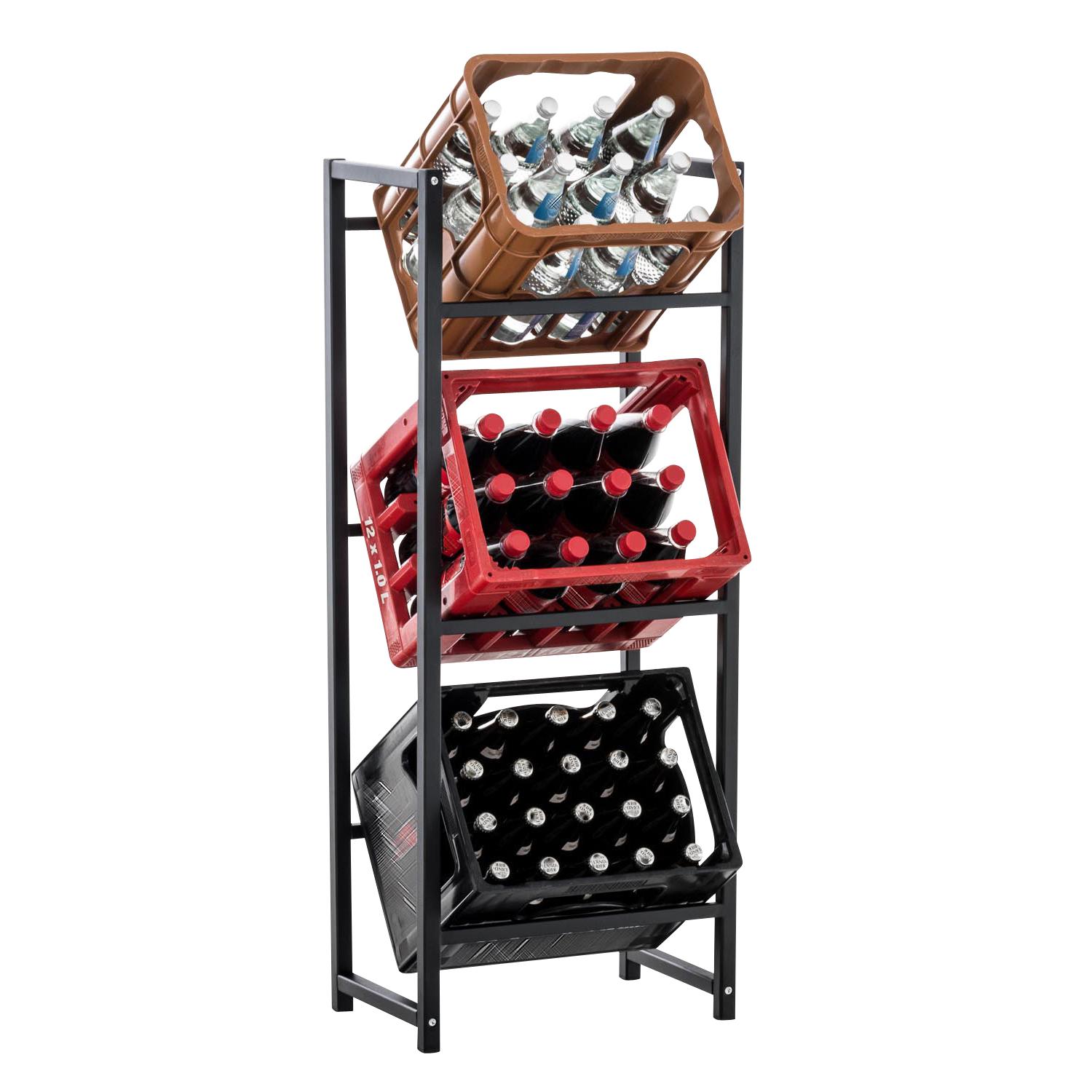 Estantera para cajas Lennert para 3 cajas,Negro