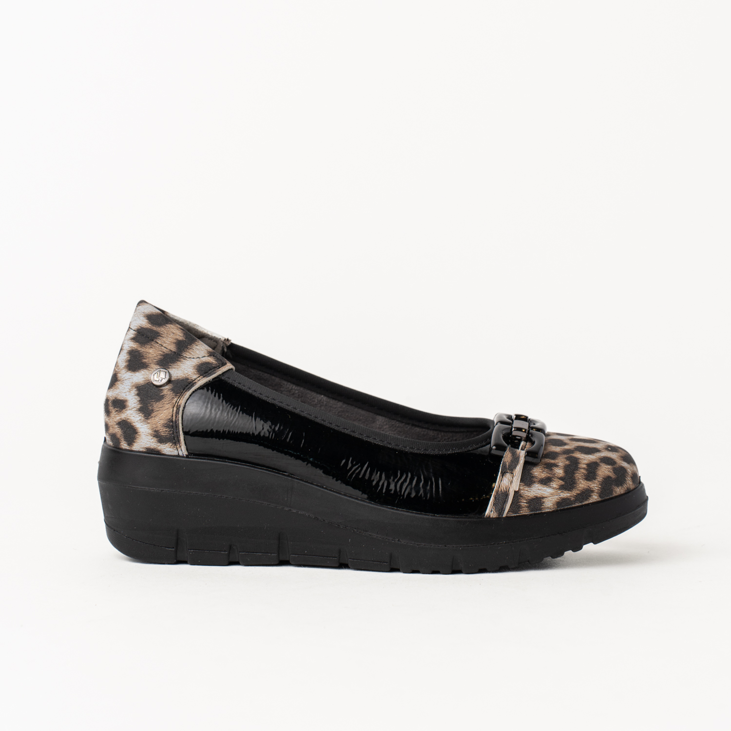 Mysoft 25M582 Bailarinas con plataforma de mujer leopardo