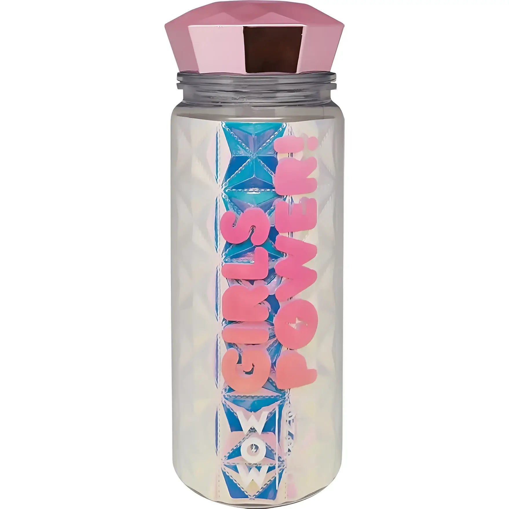 WOW GENERATION - Botella diamante 350ml con diseño geométrico para uso diario, resistente y duradera, ideal para trabajo o aventuras al aire libre