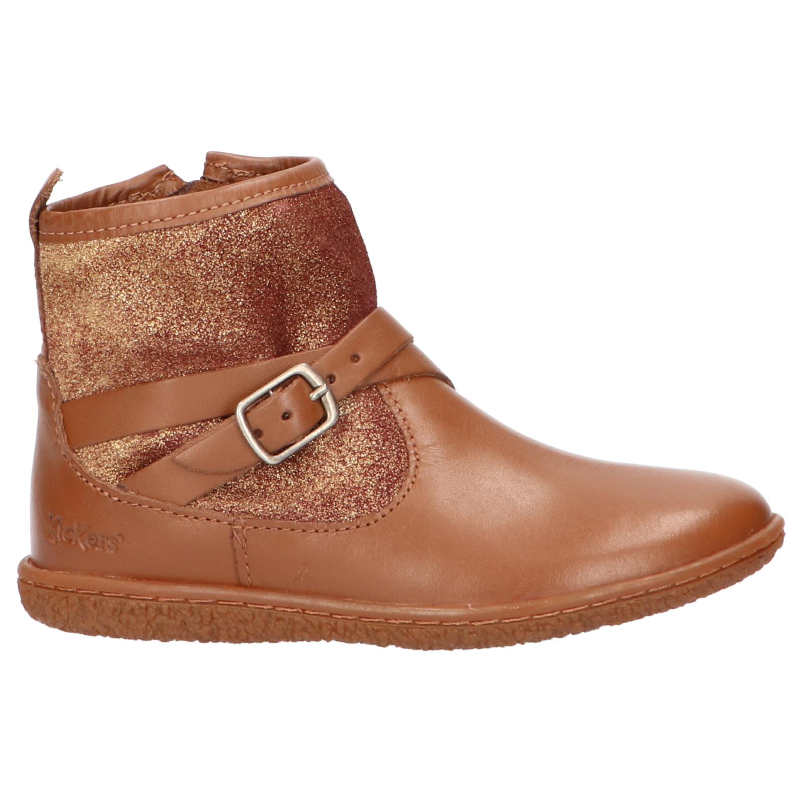 Kickers women's and girls and boys boots 736060 -30 viktor 114 camel