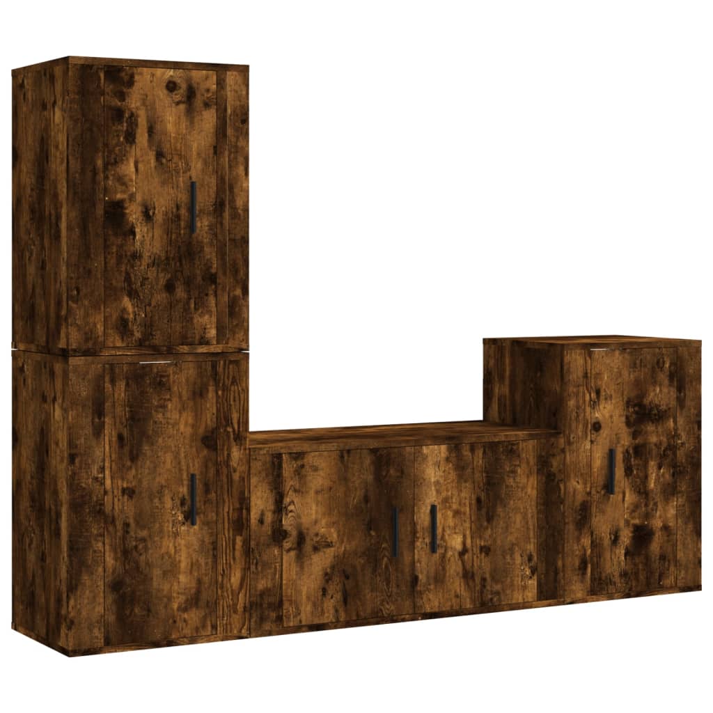 Vidaxl Set de Muebles para TV 4 Piezas Madera Contrachapada