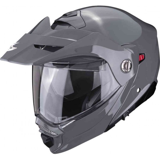 Scorpion ADX-2 Solid color gris cemento homCE 22.06 casco abatible trail 89-100-253