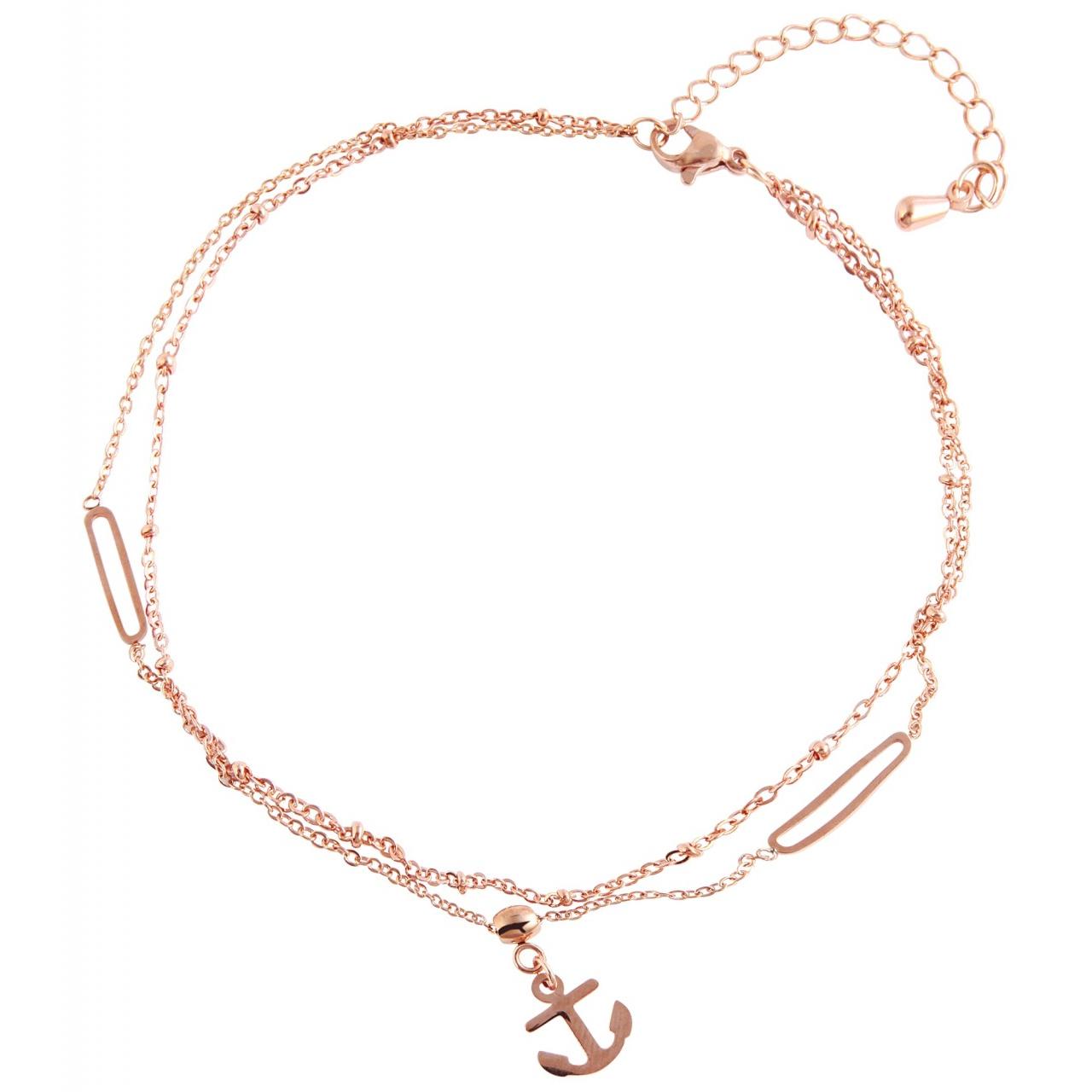 Akzent® Pulsera de Pé Âncora em Aço Inoxidável - 0009