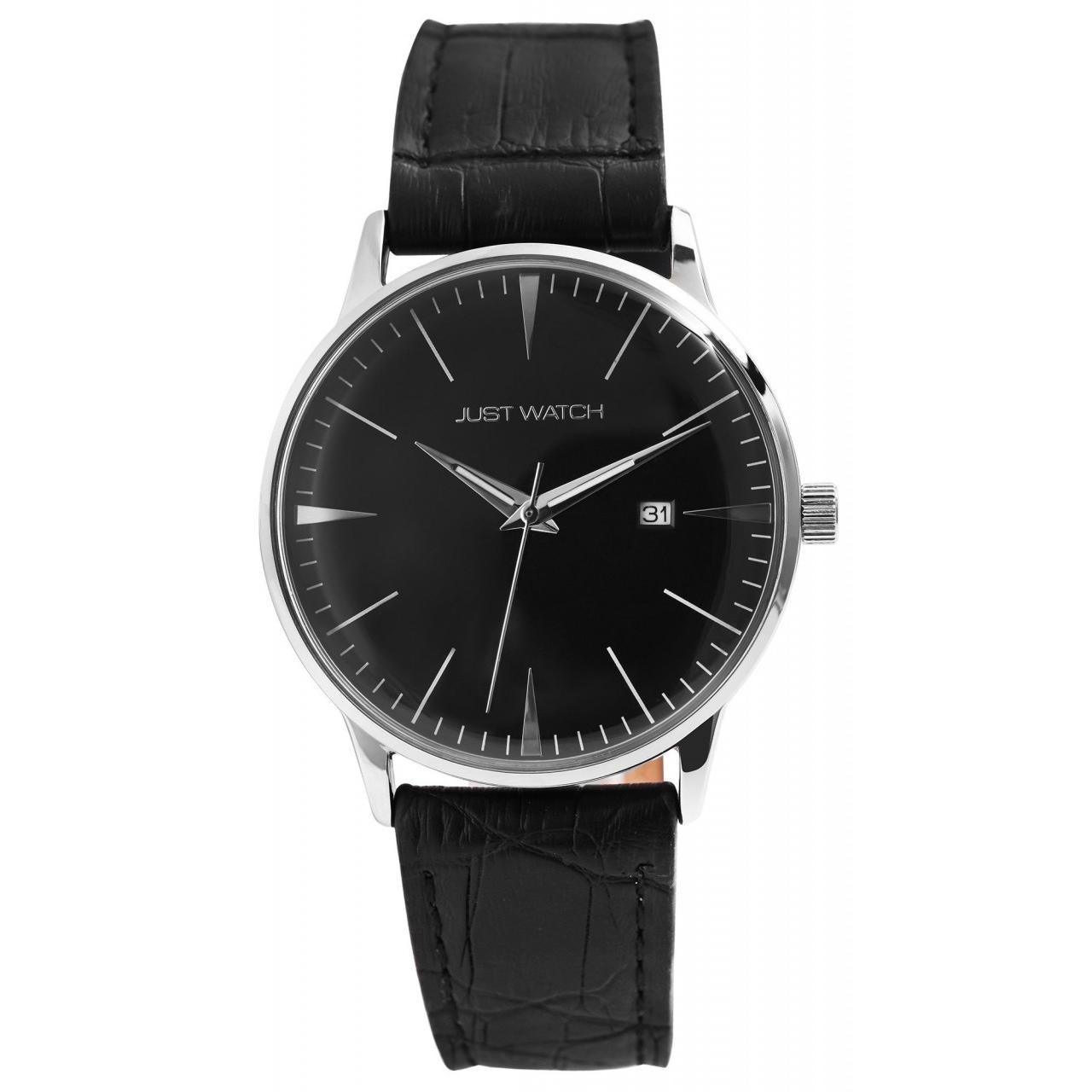 Reloj Just® Ethan Hombre com Bracelete de Couro Genuíno