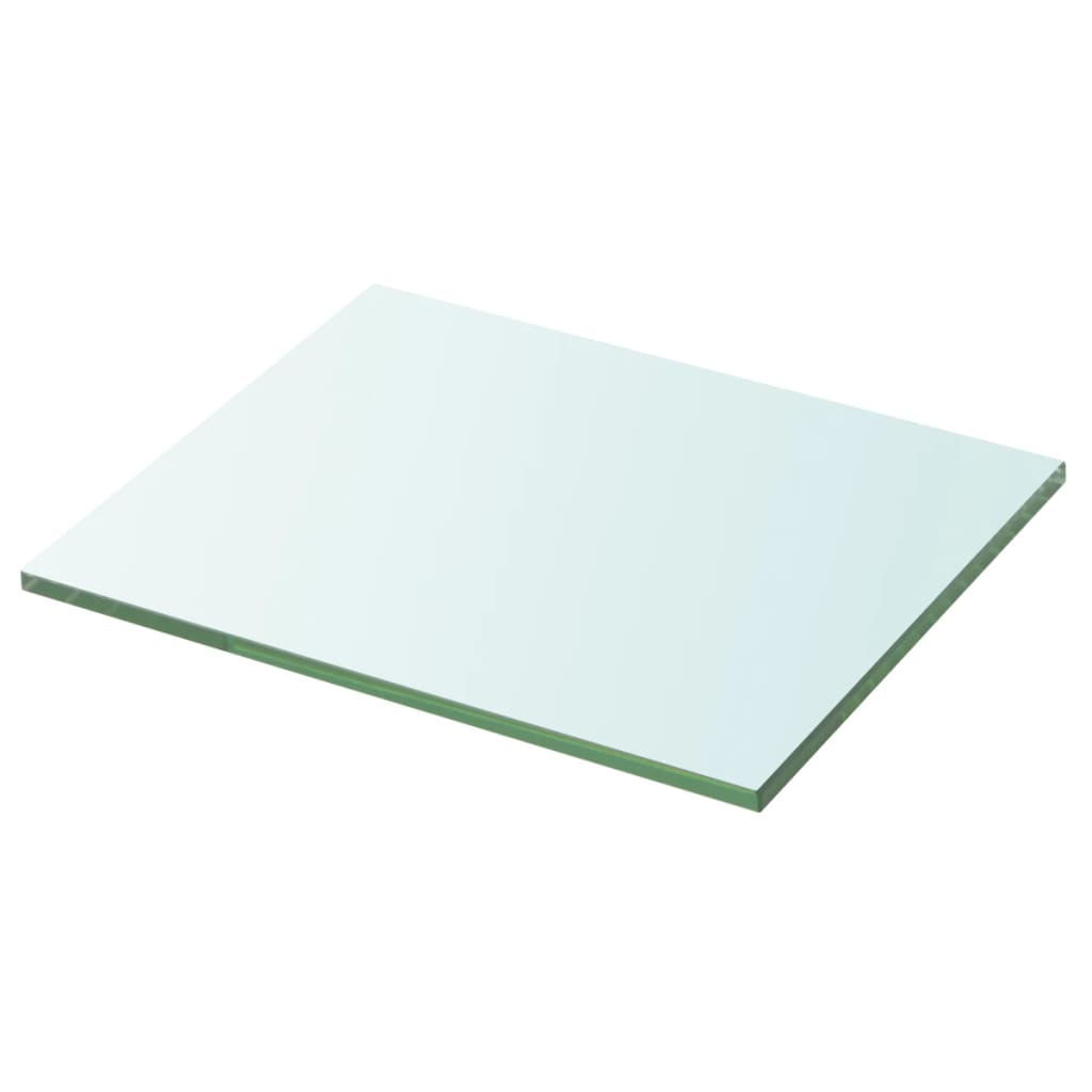 vidaXL Estantes panel de vidrio transparente 20x20 cm Juego de 1 o 2 Mueble Almacenaje Estantería para Oficina, Estudio, Dormitorio Estantería/Librería/ mueble de Almacenamiento