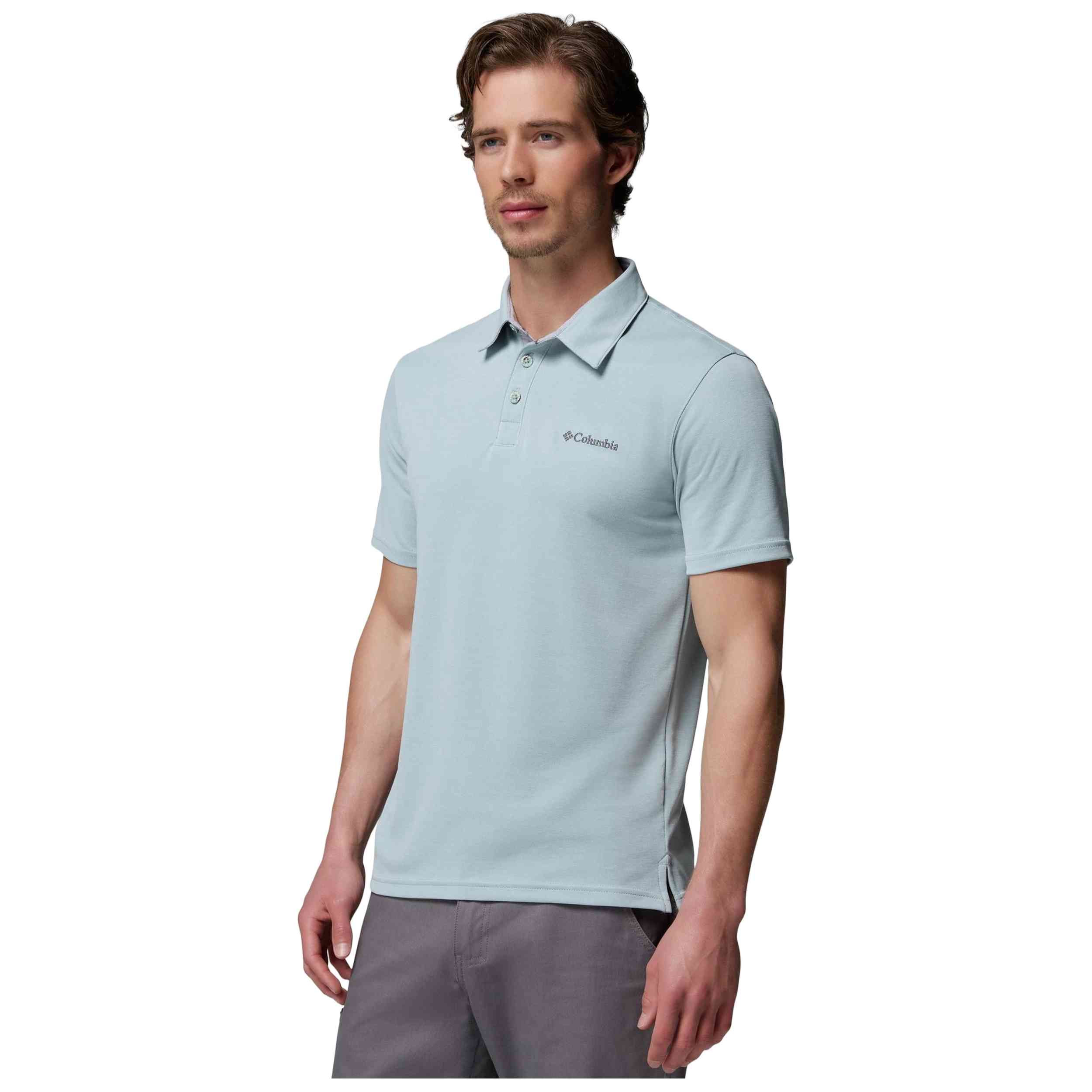 Polo De Manga Corta Columbia modelo Polo Columbia Nelson Point manga corta azul celeste para hombre y mujer en color Azul