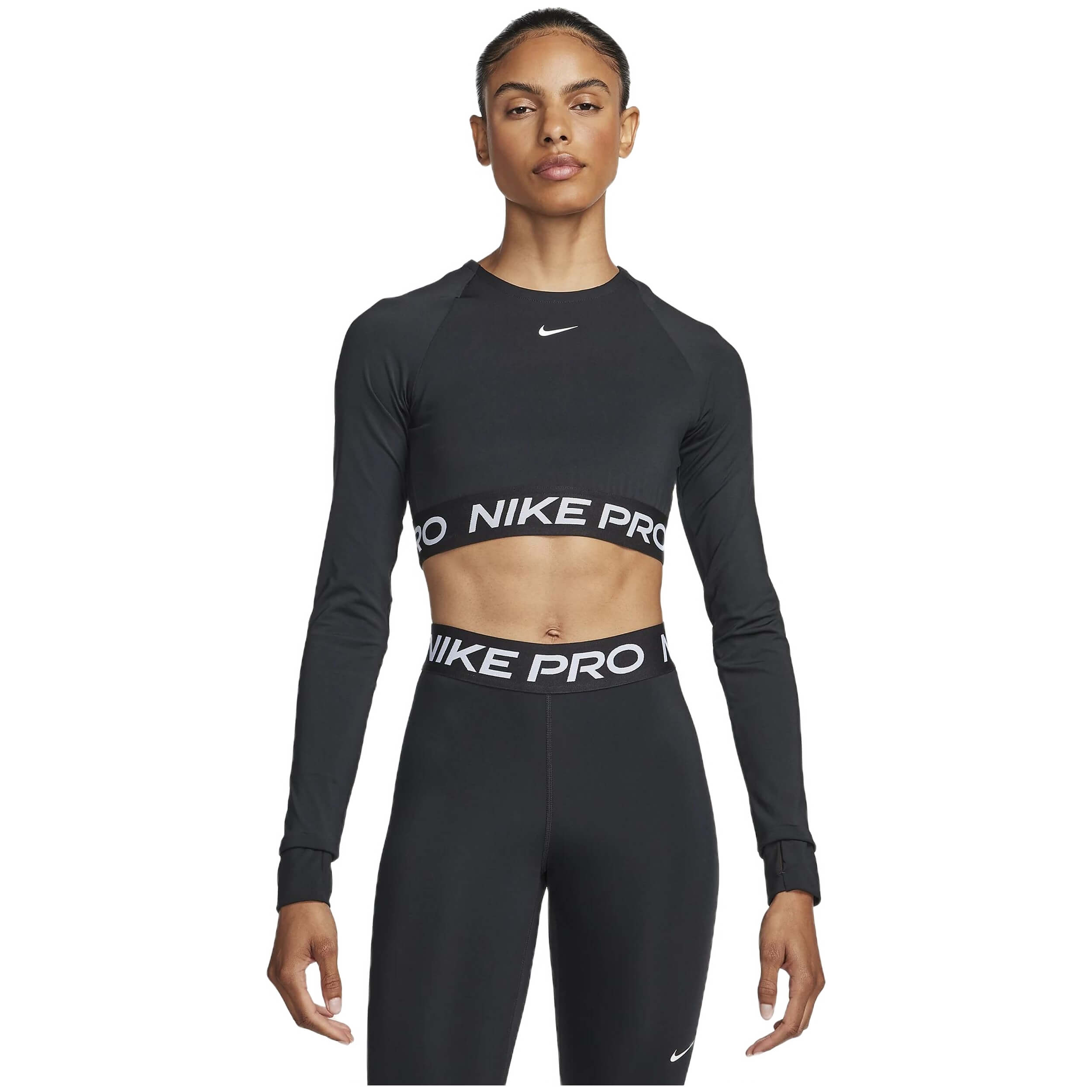 Camiseta De Manga Larga Nike para Mujer en color Negro