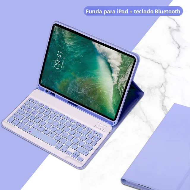 MOV Funda Para iPad 11 Generación 2025 Con Teclado Desmontable De Cuero Shockproof Anti-Dust Para iPad 10ta Generación 10.9