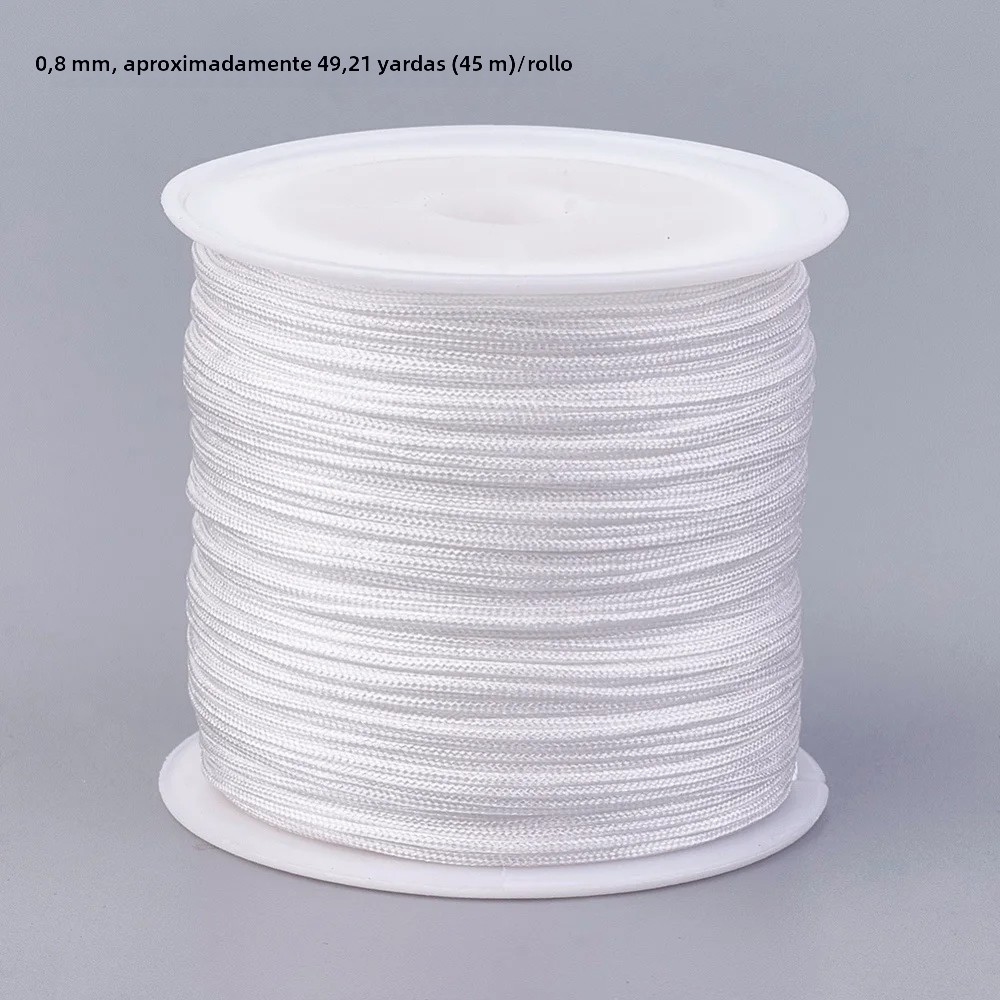 TK Hilo De Nylon 0.8mm Para Pulseras Y Nudos Chinos 100m/Rol Rojo Herramienta Para Manualidades Y Joyería DIY