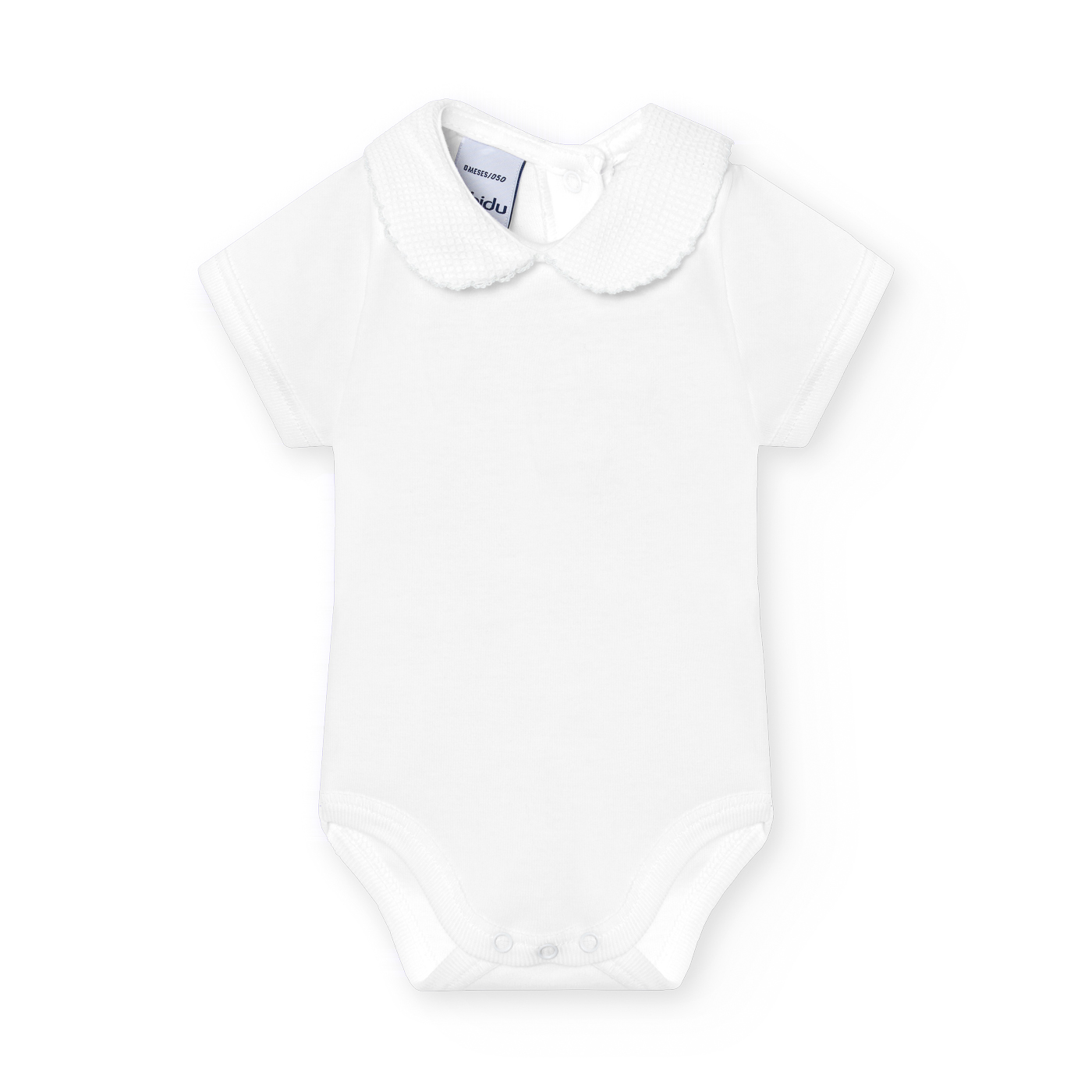 Basicos Babidu pack de 2 bodys manga corta cuello bebe pique